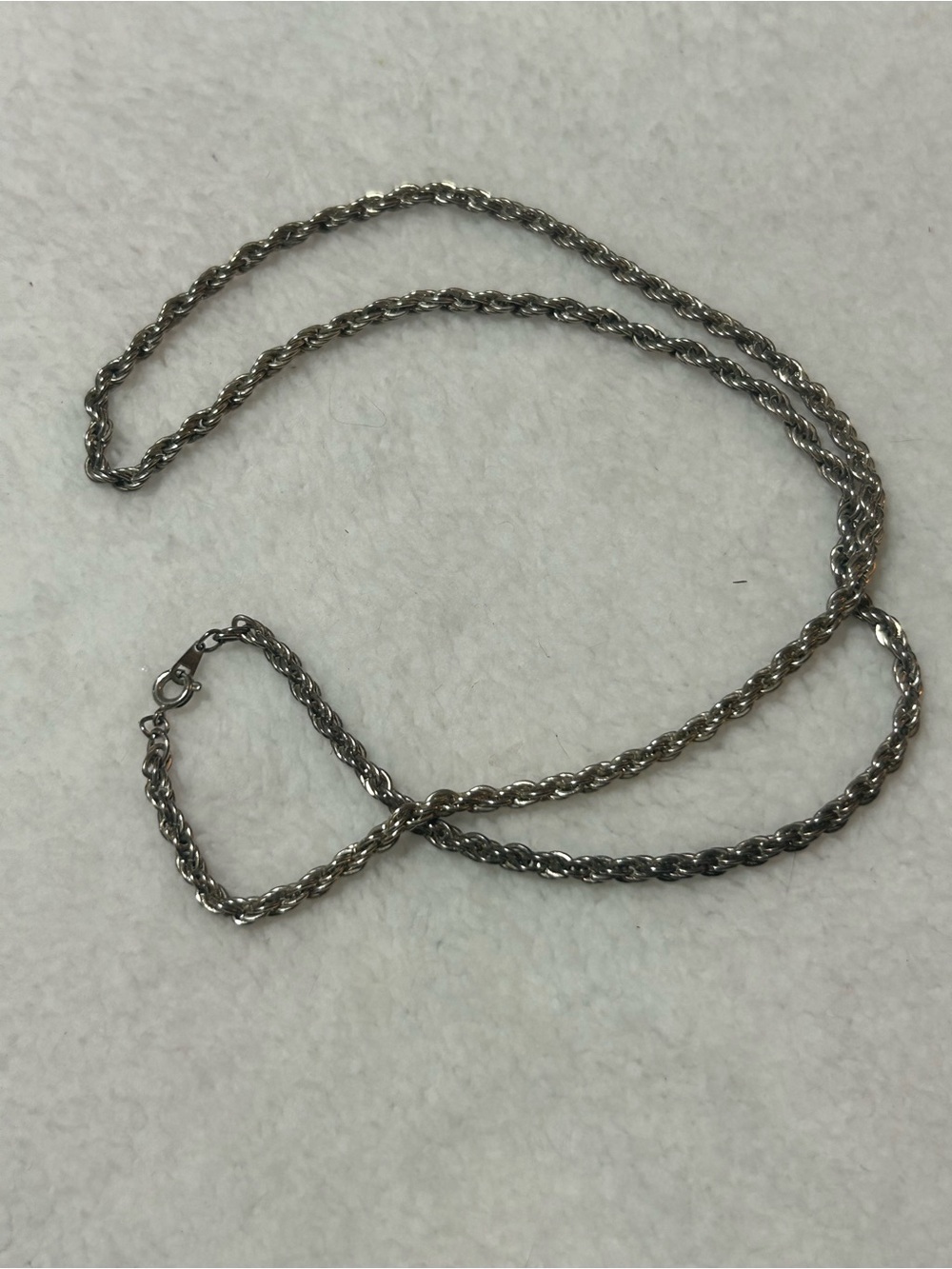 Source Unknown Silver-Tone Rope Chain Necklace